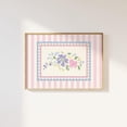 thumbnail image 1 of Floral Striped Bouquet Cottage Art Grandmillennial Floral Wall Decor, Unframed Paper Poster 8x10in, 1 of 4