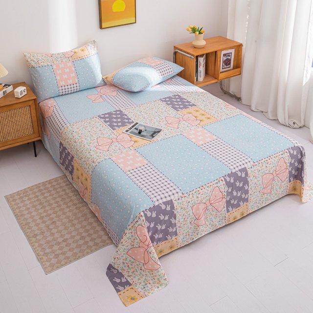 Floral Style Bedsheets Soft Flat Sheet Bed Linen Single/Double/Queen