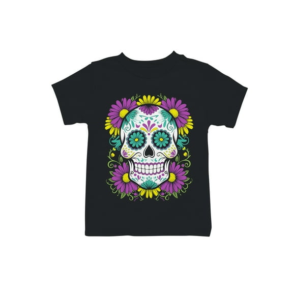 Floral Sugar Skull Decor Youth's T-shirt