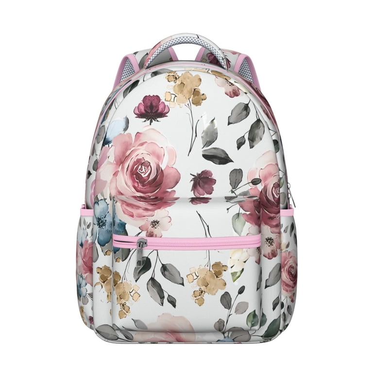 Vibrant Floral Women\'s Backpack Wildflower Meadow Backpack – Vibrant Floral Print - Etsy main image 4