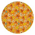 thumbnail image 1 of Floral Sunflower Elastic Edge Round Tablecloth, Soft Polyester Table Cover for Indoor or Outdoor Use, Fits 44-52" Round Tables, 1 of 7