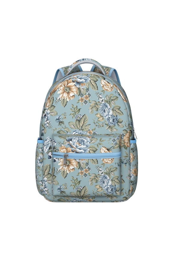 "Floral Sunflower Pattern Backpack for Women - Stylish Wildflower Design School Bag with Water-Resistant Coating, Large Capacity & Comfortable Straps, Perfect for High School & University"