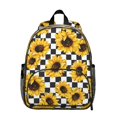 thumbnail image 1 of Floral Sunflower Pattern Ergonomic Backpack - Waterproof School Bag with Side Mesh Pockets, 1 of 5