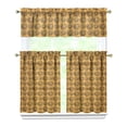 thumbnail image 1 of Floral Sunflower Pattern Kitchen Curtains Set - Vintage Watercolor Artwork Window Panels with Rod Pocket, 1 of 3