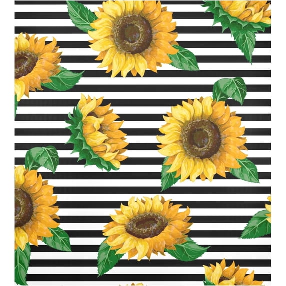 Floral Sunflower Stripe Dishwasher Magnet Covers for The Front Magnetic Dishwasher Cover Home Cabinet Decals 20" x 26" Refrigerator Door Home Decor