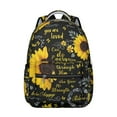 thumbnail image 1 of "Floral Sunflower Themed Backpack - Water-Resistant College Bookbag with Laptop Sleeve, Spacious Main Compartment, Multiple Pockets, Fashionable Wildflower Print for School or Work", 1 of 6