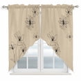 thumbnail image 1 of Floral Swag Curtains for Kitchen/Bedroom/Living Room, Spring Flower Scalloped Curtains 63 Inch Long, Rod Pocket Window Swag Topper Curtains Valances 2 Panels Set 36"x63", 1 of 8