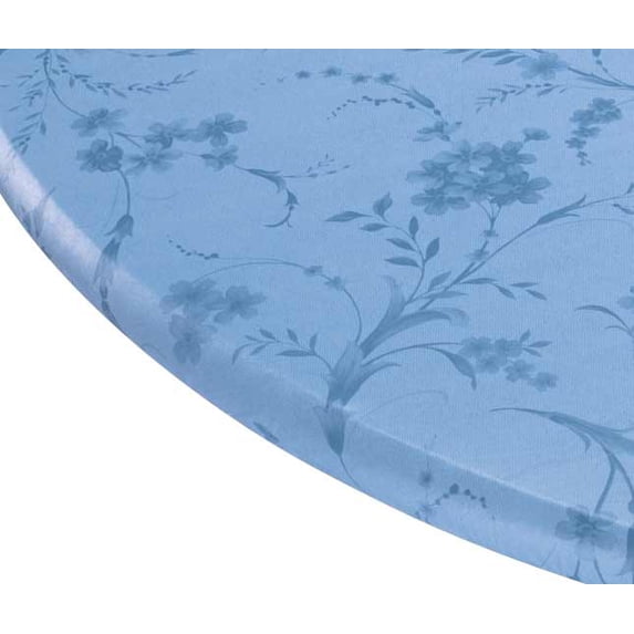 Floral Swirl Vinyl Elasticized Table Cover 42" x 68" Oval