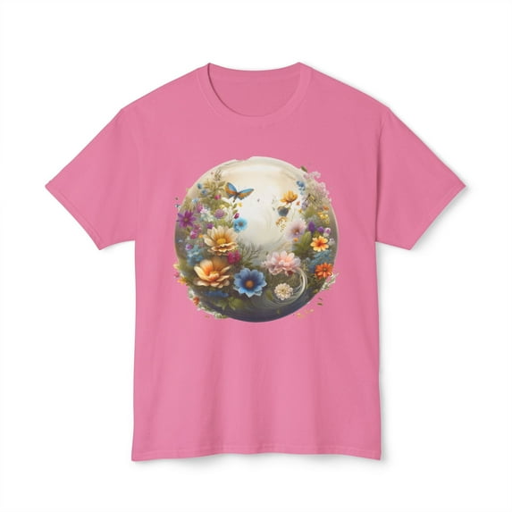 Floral T-Shirt, Vintage Flowers Tee, Floral Tees, Floral Art Design Shirt, Tee Shirt with Floral Art 13