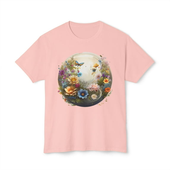 Floral T-Shirt, Vintage Flowers Tee, Floral Tees, Floral Art Design Shirt, Tee Shirt with Floral Art 13