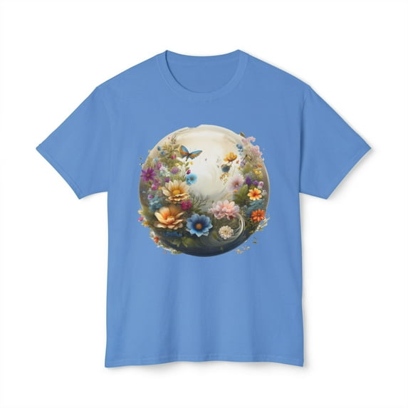 Floral T-Shirt, Vintage Flowers Tee, Floral Tees, Floral Art Design Shirt, Tee Shirt with Floral Art 13