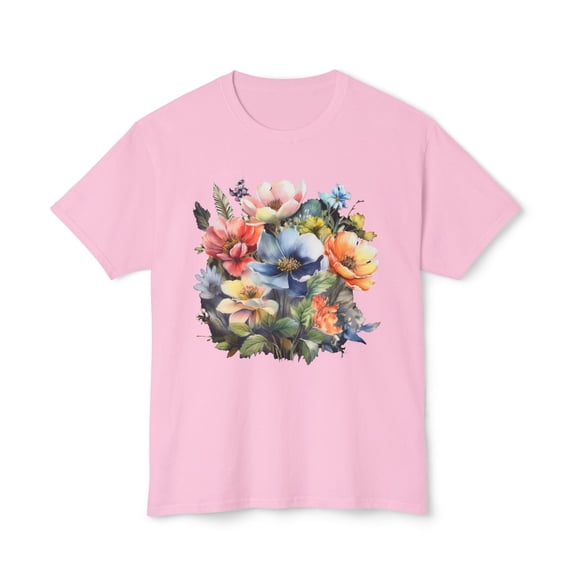 Floral T-Shirt, Vintage Flowers Tee, Floral Tees, Floral Art Design Shirt, Tee Shirt with Floral Art 3