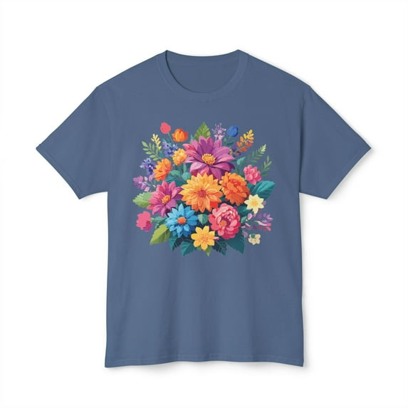 Floral T-Shirt, Vintage Flowers Tee, Floral Tees, Floral Art Design Shirt, Tee Shirt with Floral Art 9