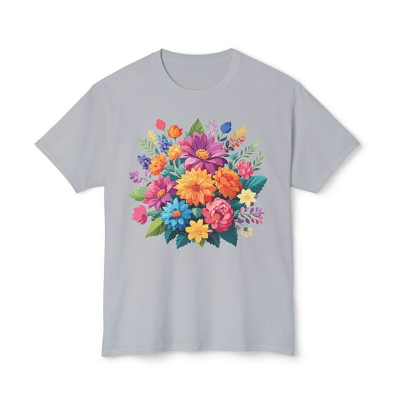 Floral T-Shirt, Vintage Flowers Tee, Floral Tees, Floral Art Design Shirt, Tee Shirt with Floral Art 9