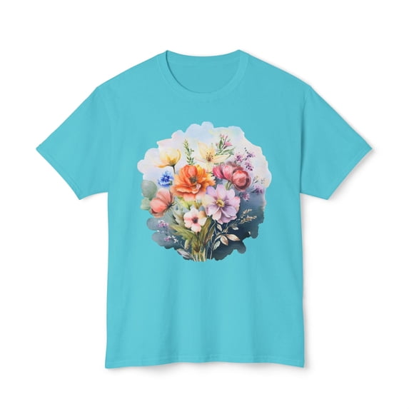 Floral T-Shirt, Vintage Flowers Tee, Floral Tees, Floral Art Design Shirt, Tee Shirt with Floral Art