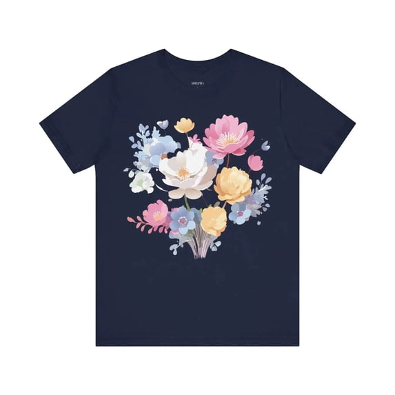 Floral Graphic Unisex 100 Cotton Vintage Artwork Short Sleeve Jersey 57