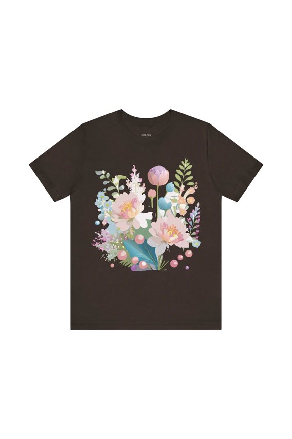 Floral Graphic Unisex 100 Cotton Vintage Artwork Short Sleeve Jersey 27