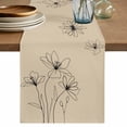thumbnail image 1 of Floral Table Runner, Spring Flower Washable Cotton Linen Table Runners 90 Inches Long, Dresser Scarf Runner for Dining/Coffee/Kitchen/Hallway Tables 13''x90'' Modern Abstract Art Pastoral, 1 of 9