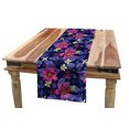 thumbnail image 1 of Floral Table Runner, Tropicana Orchids Rainforest Wilderness Style Hawaiian Seascape Theme, Dining Room Kitchen Rectangular Runner, 3 Sizes, by Ambesonne, 1 of 2