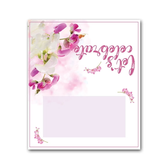 Floral Table Tent Cards  3.54 - Unfolded, 3.52- Folded, 25 Cards  B77520