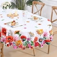 thumbnail image 1 of Floral Tablecloth, Colorful Flower Table Cloth, Spring Summer Table Covers, Waterproof Table Cover for Dining Table Kitchen Party Picnic Camping,Oval-60"x84", 1 of 6