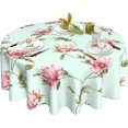 thumbnail image 1 of Floral Tablecloth Flower Round Tablecloth 60 Inch Washable Table Covers Spring Flowers Table Cloth Home Parties Holiday Dinner Party Dining Room Kitchen Decor, 1 of 6
