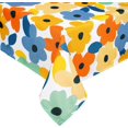 thumbnail image 1 of Floral Tablecloth, Flowers Table Cloth for Spring Summer Fall Autumn, Waterproof Tablecloth for Kitchen Dining Room Picnic Party Banquet, Outdoor Indoor Use Table Cover, Square 55 x 55 inch, 1 of 6