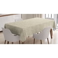 thumbnail image 1 of Floral Tablecloth, Retro Toned Design Wildflowers Carnations Flourishing Nature Lines Wedding Inspired, Rectangle Satin Table Cover for Dining Room and Kitchen, 60" X 90", Cream Tan, by Ambesonne, 1 of 2