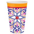 thumbnail image 1 of Various Floral 'Talavera' 12oz Paper Cups (Set of 8), 1 of 2