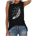 thumbnail image 1 of Floral Tank Top for Women Butterflies Graphic Print Sleeveless Tees Camping Hiking Tunic T-Shirt, 1 of 3