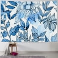 thumbnail image 1 of Floral Tapestry, Blue Flower Tapestry Aesthetic Watercolor Floral Tapestry, Floral Tapestry Wall Hanging For Dorm Living Room Bedroom Home Decor, 1 of 6