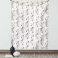 thumbnail image 1 of Floral Tapestry, Curvy Flower Branches Leaves Black and Red Dotted Buds Spring Theme Pattern, Wall Hanging for Bedroom Living Room Dorm Decor, 60W X 80L Inches, Red Black White, by Ambesonne, 1 of 5
