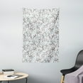 thumbnail image 1 of Floral Tapestry, Damask Antique Baroque Curls Classic Old Fashioned Artistic Royal Revival, Wall Hanging for Bedroom Living Room Dorm Decor, 40W X 60L Inches, Grey Pale Blue White, by Ambesonne, 1 of 2