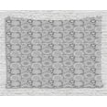 thumbnail image 1 of Floral Tapestry, Hand Drawn Blossom Pattern with Ethnic Featured Eastern Lines and Curved Stripes, Wall Hanging for Bedroom Living Room Dorm Decor, 60W X 40L Inches, Black White, by Ambesonne, 1 of 2