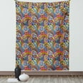 thumbnail image 1 of Floral Tapestry, Hippie Style Abstract Blooms with Aztec Tribal Geometric Trippy Boho Antique Figures, Wall Hanging for Bedroom Living Room Dorm Decor, 60W X 80L Inches, Multicolor, by Ambesonne, 1 of 2