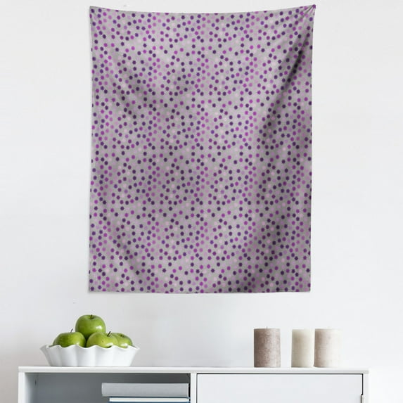 Floral Tapestry, Romance of the Flower Affection Lovers Repetitive Daisy Illustration, Fabric Wall Hanging Decor for Bedroom Living Room Dorm, 5 Sizes, Pale Purpleblue and Lilac, by Ambesonne