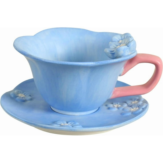 Floral Ceramic Tea Cups and Saucers