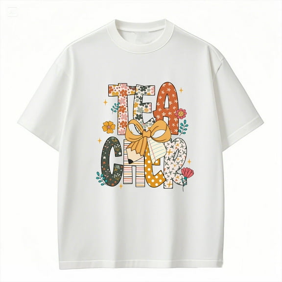 Floral Teacher T-Shirt - Cute Educator Gift - Comfortable School Staff Apparel