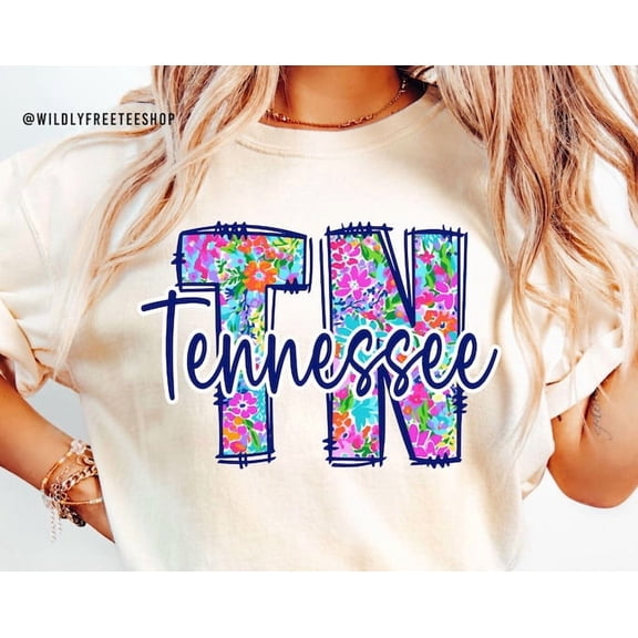 Floral Tennessee T-Shirt: State Souvenir Gift Tee