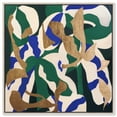 thumbnail image 1 of Floral Textile II Canvas Retro Geometric Abstract Wall Art by Art Remedy, Silver Frame, 24" x 24", 1 of 7