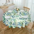 thumbnail image 1 of Floral Texture Dotted Leaf Waterproof Tablecloth Tea Table Decoration Round Table Cover for Kitchen Wedding Home Dining Room, 1 of 5