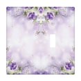 Floral Theme,Toggle Switch Wall Plate,Blossoming Flowers with Green