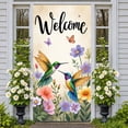 thumbnail image 1 of Floral Theme Welcome Banner Rustic Farmhouse Backdrop Green Truck Design Pink Tulips Spring Background for Front Door Decoration Spring Party Farmhouse Decor, 1 of 9