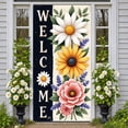 thumbnail image 1 of Floral Theme Welcome Banner Rustic Farmhouse Backdrop Green Truck Design Pink Tulips Spring Background for Front Door Decoration Spring Party Farmhouse Decor, 1 of 9