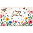 thumbnail image 1 of Floral Themed Happy Birthday Banner Backdrop Background Party Decorations for Birthday Party Photography Props Celebrations Event Decor, 1 of 7