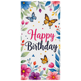 thumbnail image 1 of Floral Themed Happy Birthday Banner with Butterflies Background Party Supplies Birthday Decoration Photography Props Backdrop Decorations, 1 of 7