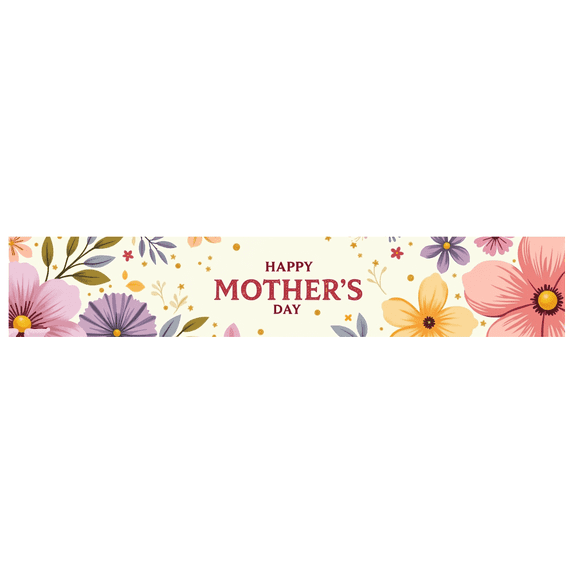 Floral Themed Happy Mothers Day Background Backdrop Banner Party Decorations Photography Props Family Gathering Celebrations Event Decor