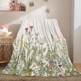 thumbnail image 1 of Floral Throw Blanket Vintage Herbs Blanket Colorful Wild Flowers Printed Flannel Fleece Blanket Soft Lightweight Plush Blanket for Bed Sofa Chair Office (Throw(50"x60"), Floral), 1 of 6
