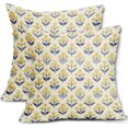 thumbnail image 1 of Floral Throw Pillow Covers 18 X 18 Inch, Spring Plant Print Linen Cushion Case for Living Room Sofa Couch, Easter Decoration Flower Pillow Sham for Home Decor Home Bedroom Easter Decorations 1pcs J, 1 of 6