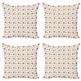 thumbnail image 1 of Floral Throw Pillow Cushion Case Pack of 4, Bundle of Bloomed Multi Petal Roses with Budsnd Branch of Berries with Leaves, Modern Accent Double-Sided Print, 4 Sizes, Multicolor, by Ambesonne, 1 of 2